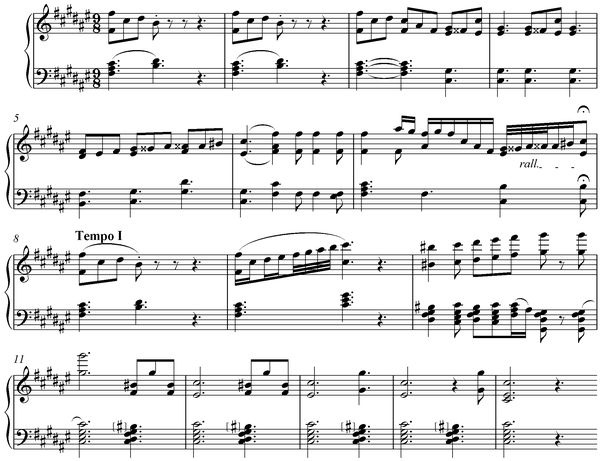 Notation incipit page 1